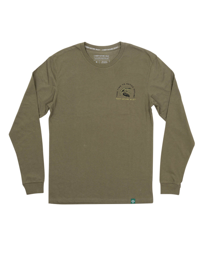Nature Study Conifers Unisex Long Sleeve Tee | Olive