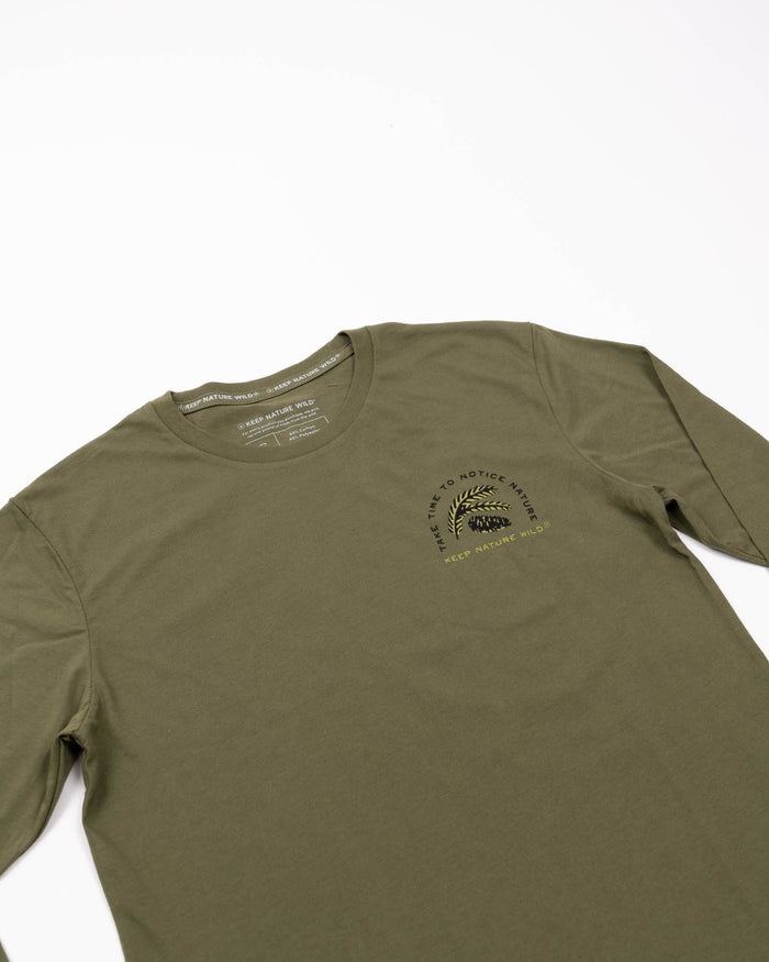 Nature Study Conifers Unisex Long Sleeve Tee | Olive