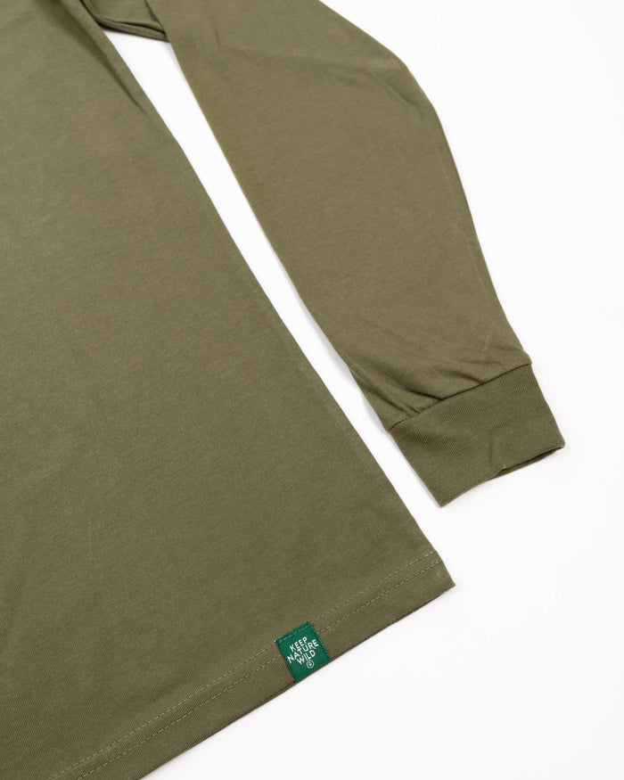 Nature Study Conifers Unisex Long Sleeve Tee | Olive