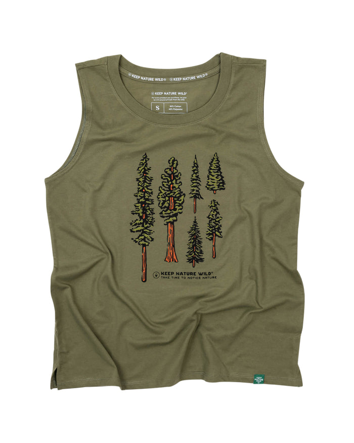 Nature Study Conifers Women's Muscle Tank | Olive
