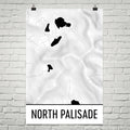 North Palisade Topographic Map Art
