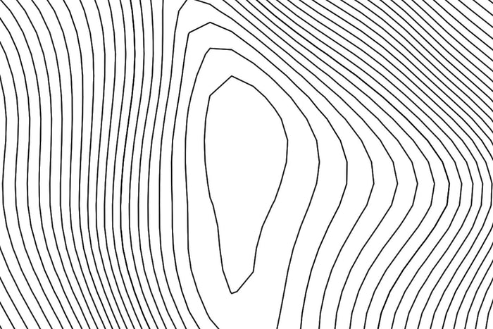 North Palisade Topographic Map Art