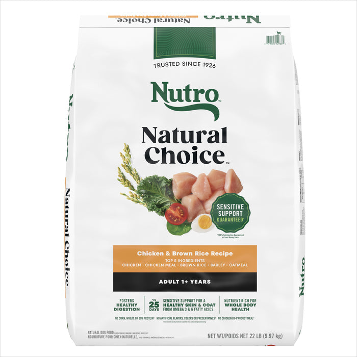 Nutro Natural Choice Adult Farm-Raised Chicken & Brown Rice Dry Dog Food