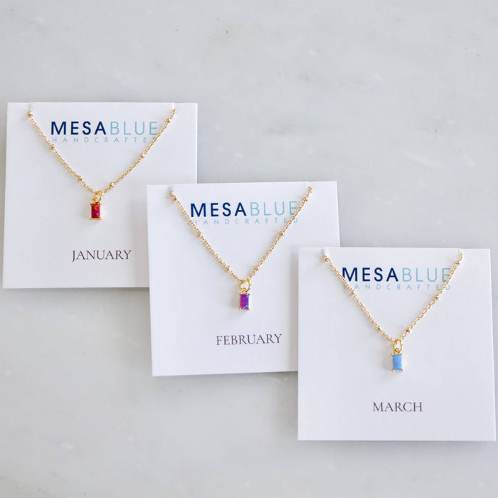 Opal Birthstone Necklace ~ Each Month