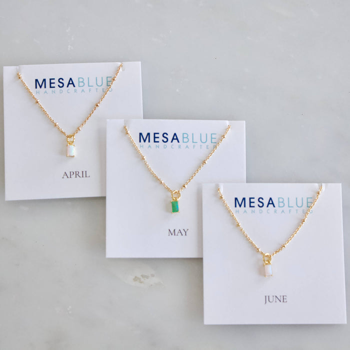 Opal Birthstone Necklace ~ Each Month