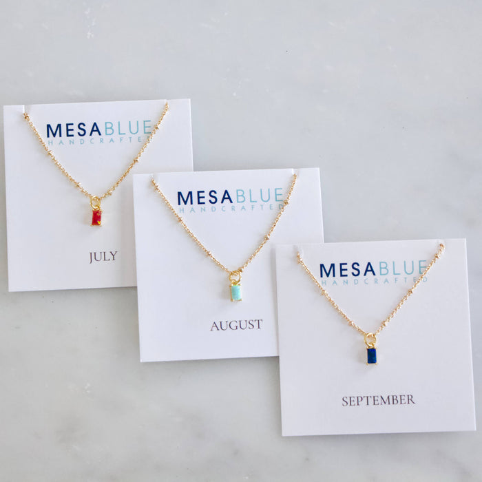 Opal Birthstone Necklace ~ Each Month