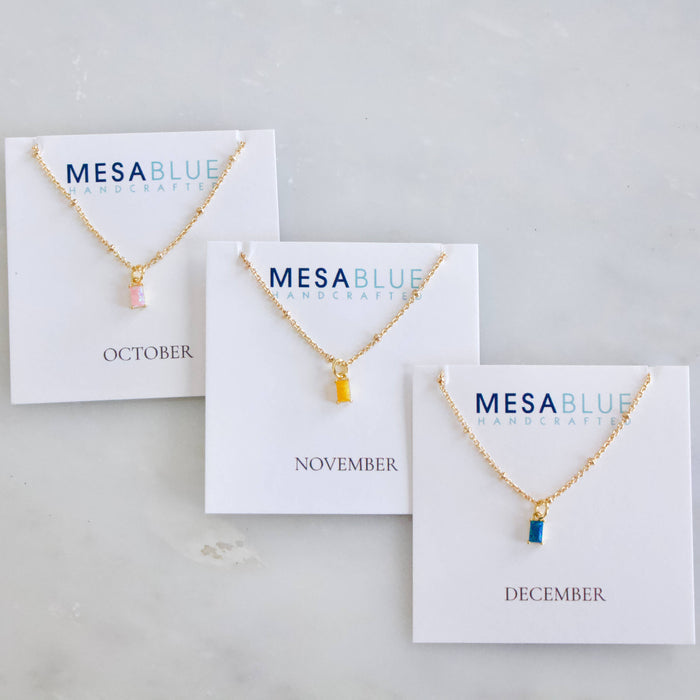 Opal Birthstone Necklace ~ Each Month