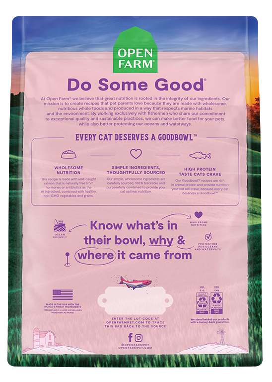 Open Farm Goodbowl™ Wild-Caught Salmon & Brown Rice Recipe for Cats