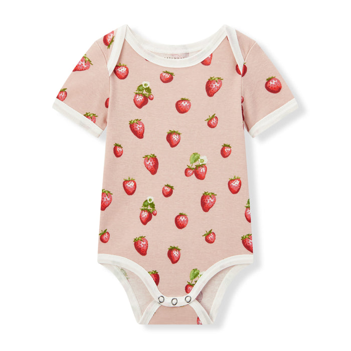 Organic Baby One Piece ~ Strawberry