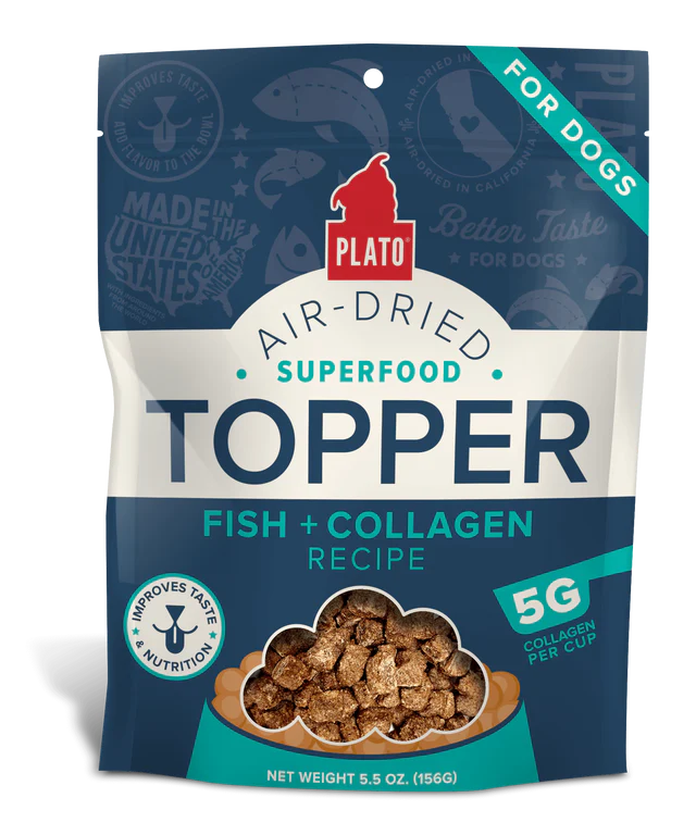 Plato Fish & Collagen Food Topper Dog Treats