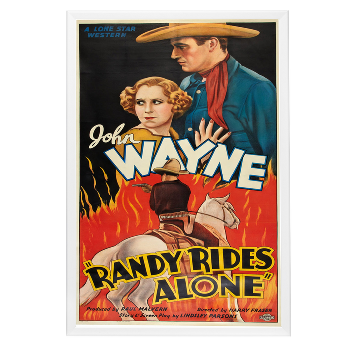"Randy Rides Alone" (1934) Framed Movie Poster