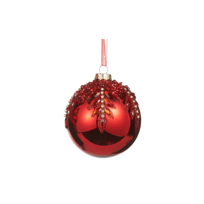 Red Gem Encrusted Ornament
