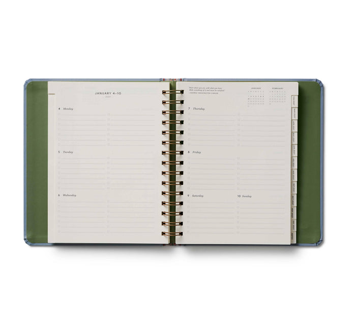 Rifle Paper Co. 2027 Paisley 17-Month Academic Covered Spiral Planner