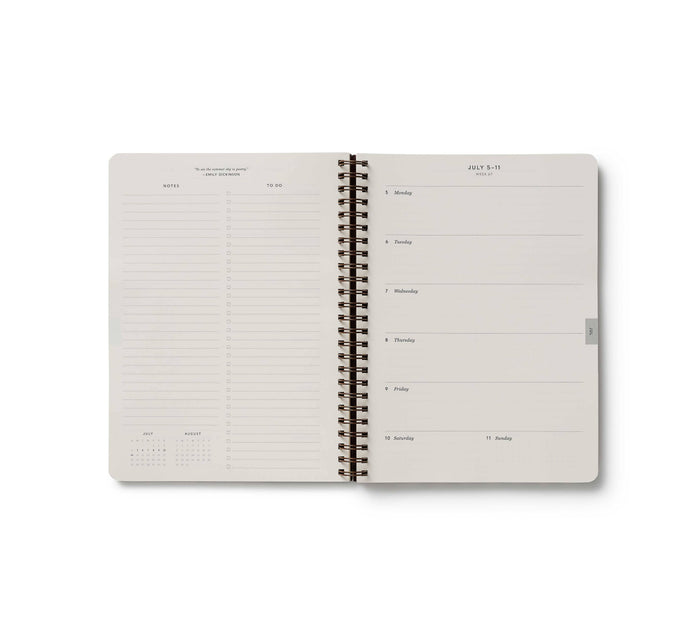 Rifle Paper Co. 2027 Sage Hydrangea 12-Month Softcover Spiral Planner