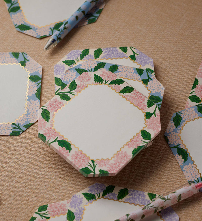 Rifle Paper Co. Pink Hydrangea Mini Notepad Trio