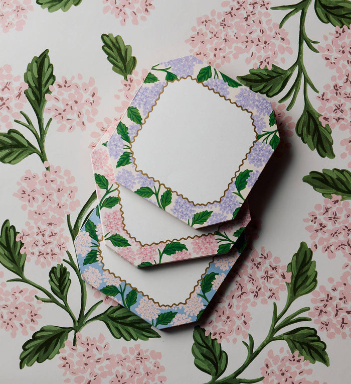 Rifle Paper Co. Pink Hydrangea Mini Notepad Trio
