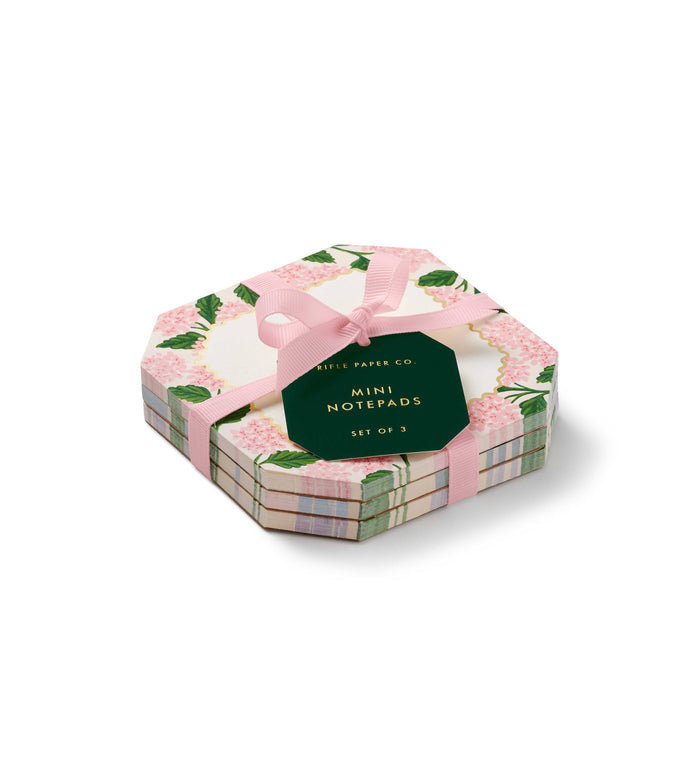 Rifle Paper Co. Pink Hydrangea Mini Notepad Trio