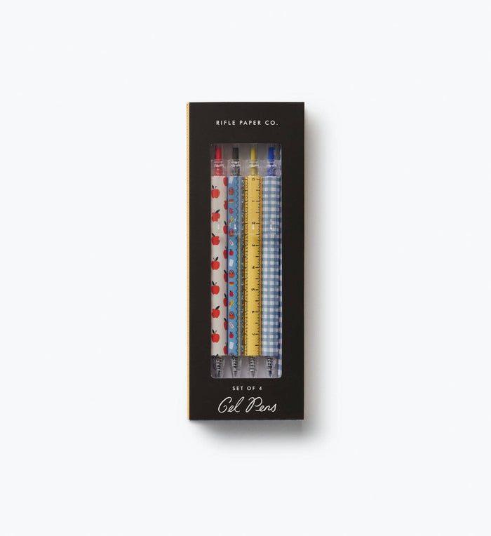Rifle Paper Co. Schoolhouse Gel Pen Set of 4