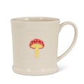 Rimmed Mug with Mushroom