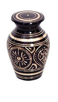 Small/Keepsake 4 Cubic Inch  Golden Aura Royal Brass Funeral Cremation for Ashes