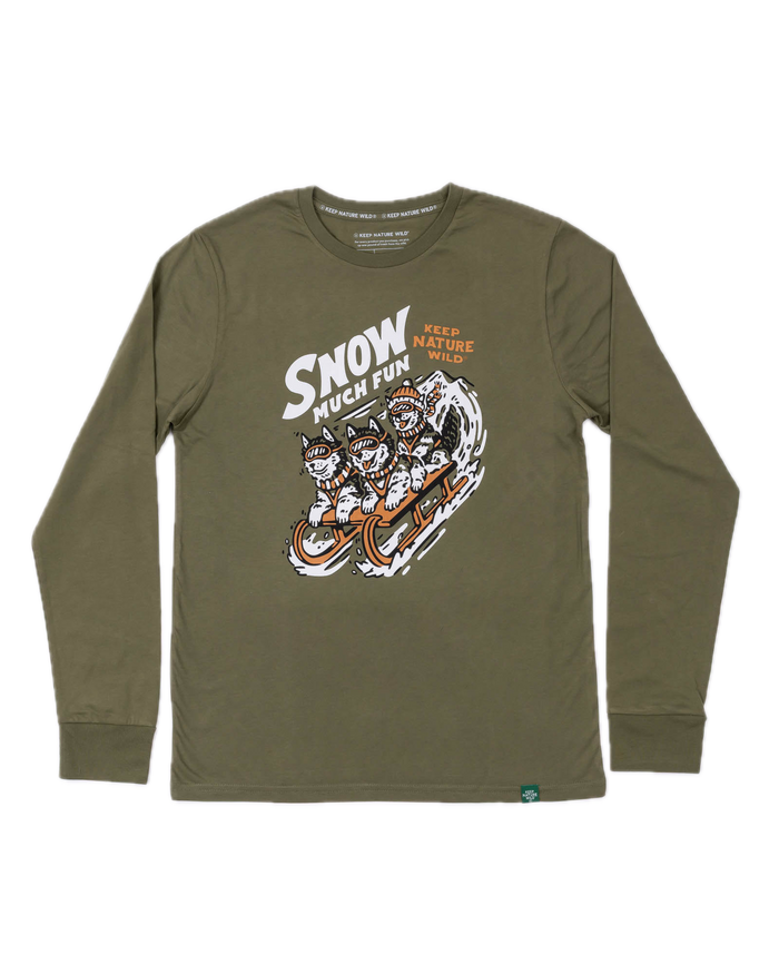 Snow Much Fun Unisex Long Sleeve Shirt | Olive