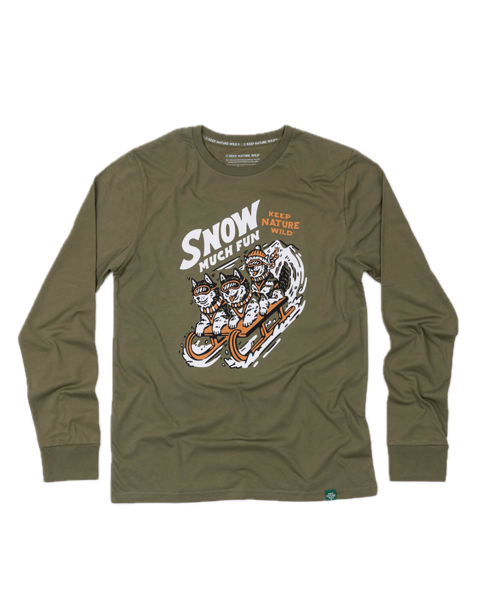 Snow Much Fun Unisex Long Sleeve Shirt | Olive