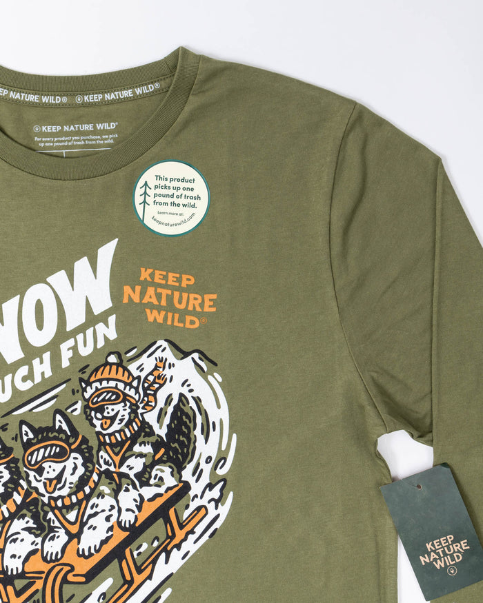 Snow Much Fun Unisex Long Sleeve Shirt | Olive