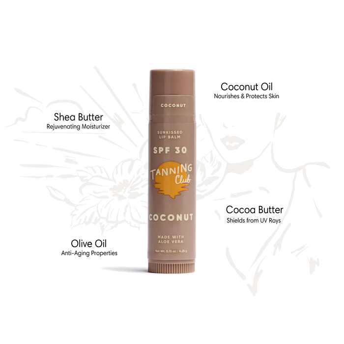 SPF 30 Lip Balm ~ Tanning Club Various Scents