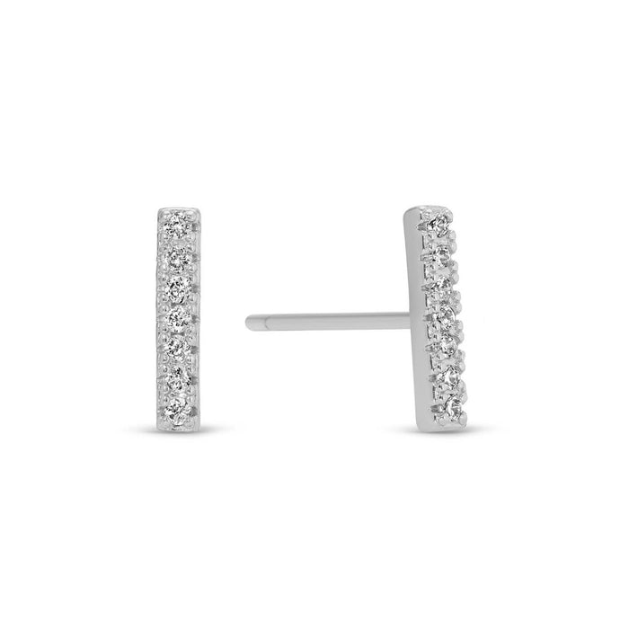 Splendid Iris ~ Pavé Bar Studs ~ 2 Styles