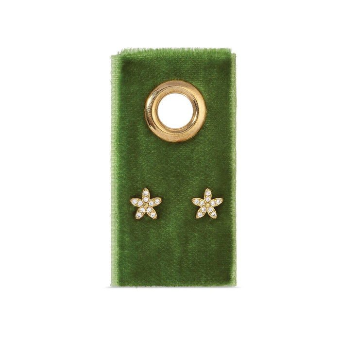 Splendid Iris ~ Pavé Flower Studs