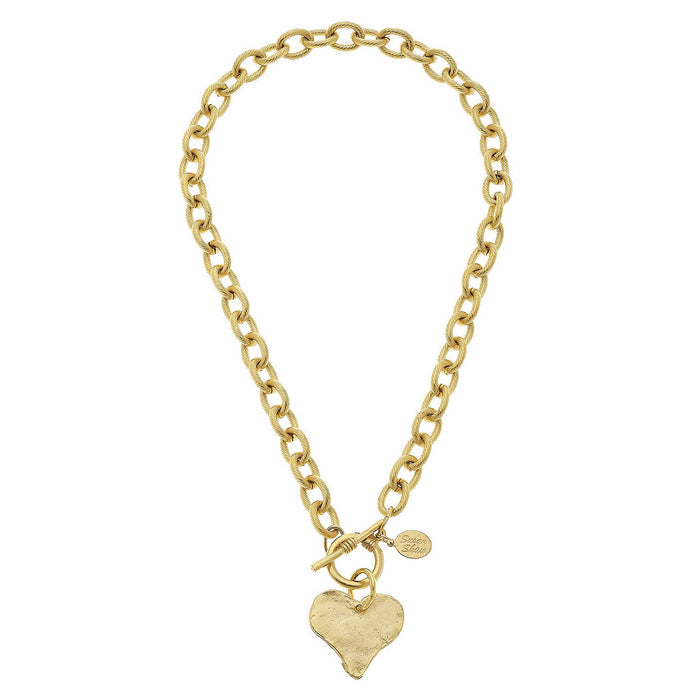 Susan Shaw ~ Gold Heart Toggle Necklace