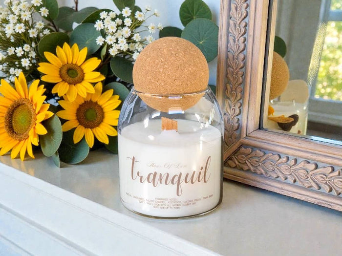 Tranquil Scented Candle ~ Wood Wick