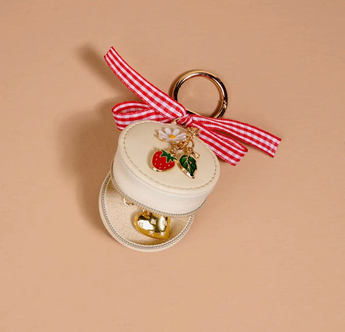 Travel Jewelry Case Bag Charm ~ Strawberry Shortcake