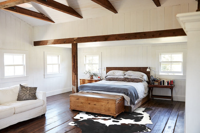 Tricolor X-Large European Cowhide Rug 6'10"H x 6'1"W #A26865 by Hudson Hides