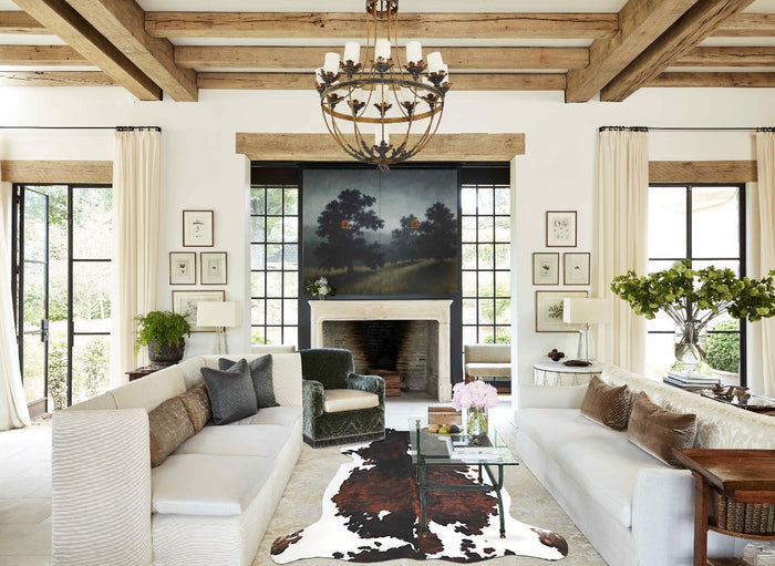 Tricolor X-Large European Cowhide Rug 7'6"H x 6'2"W #A26659 by Hudson Hides