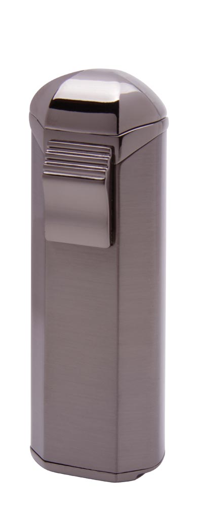 Trio Triple Torch Cigar Lighter - Satin Gunmetal