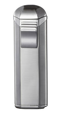 Trio Triple Torch Cigar Lighter - Satin Silver