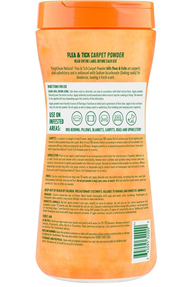 Tropiclean Flea and Tick Carpet & Pet Powder