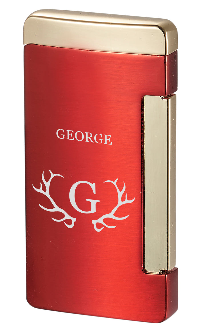 Visol Panther Flat Flame Lighter – Personalized Initial Engraving