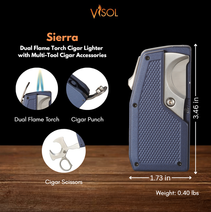 Visol Sierra Dual Torch Lighter – Personalized Hunting Engraving