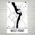 West Point NY Street Map Poster White