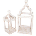 White Wooden Farmhouse Lanterns ~ Various Sizes