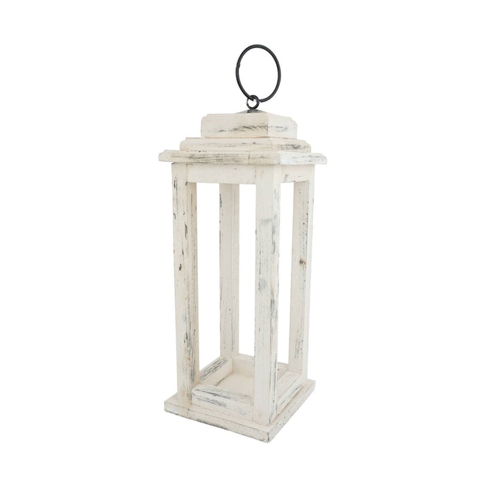 White Wooden Farmhouse Lanterns ~ Various Sizes