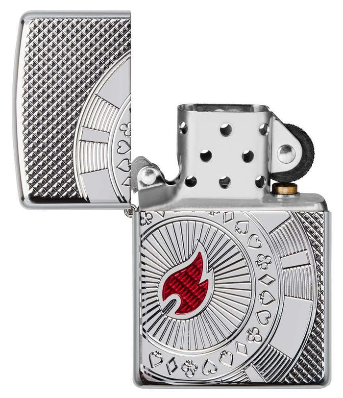 Zippo Armor Poker Chip Design 49058