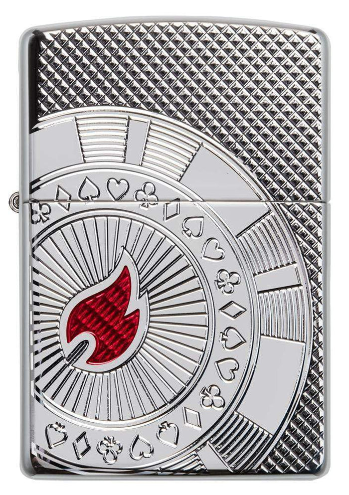 Zippo Armor Poker Chip Design 49058