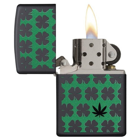 Zippo Clovers & Pot Leaf Design 29729