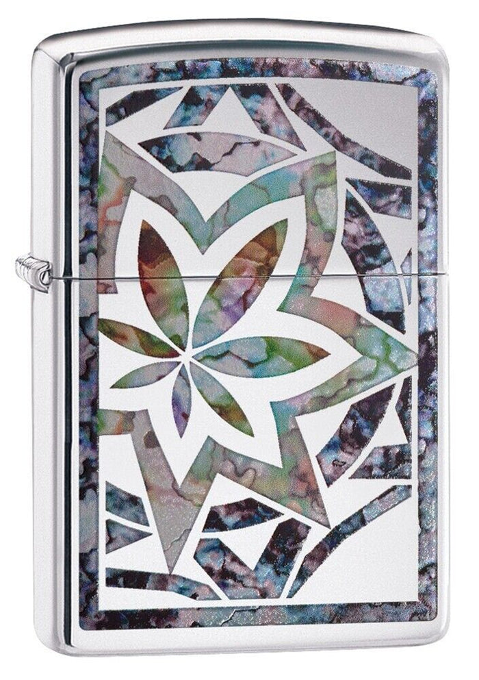 Zippo Fusion Leaf High Polish Chrome 29727