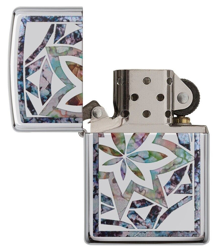 Zippo Fusion Leaf High Polish Chrome 29727