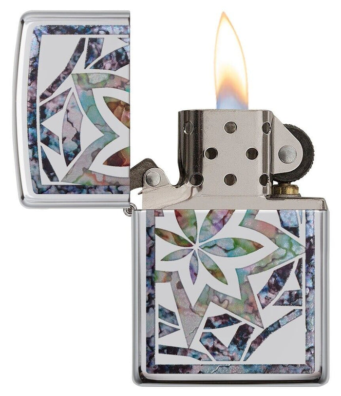 Zippo Fusion Leaf High Polish Chrome 29727