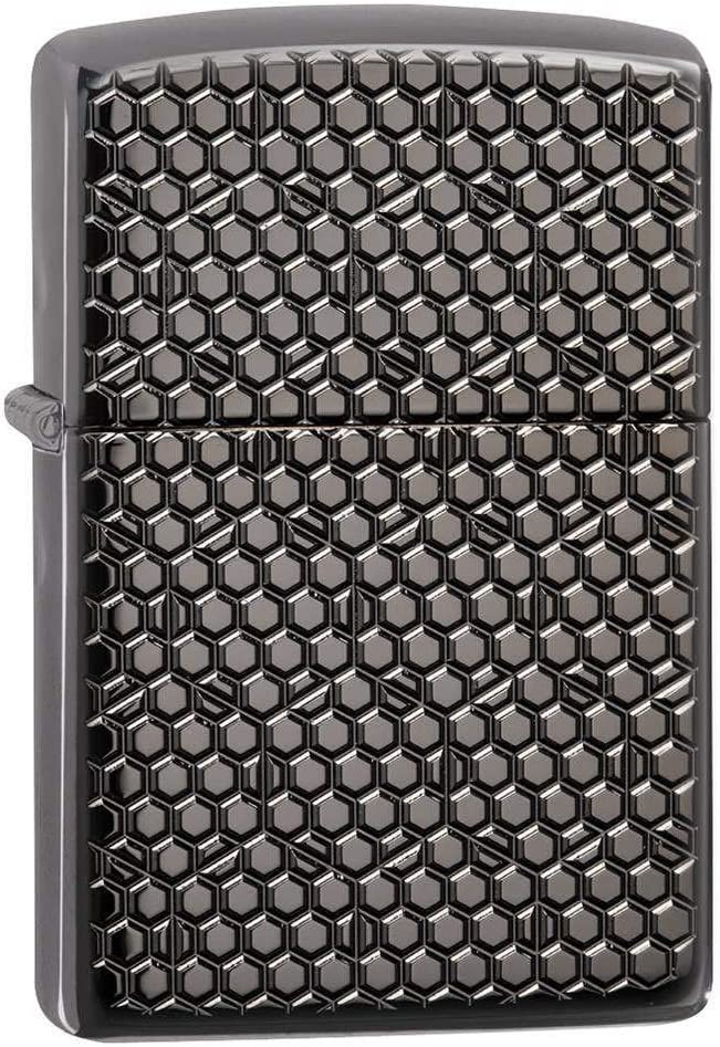 Zippo Hexagon Design Black Ice Hexagon 49021